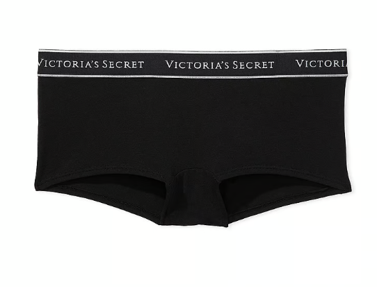 DUMMY - Panti Victoria Secret Logo algodón Boyshort Negro - L